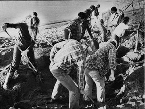 FBI agents followup on the hunt for D.B. Cooper in 1980 by digging for evidence on the banks of the Columbia River in Vancouver, Wash.