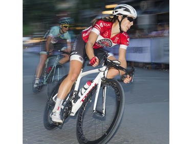 Denise Ramsden competes in the pro women's race in the Gastown Grand Prix Vancouver, July 13 2016.