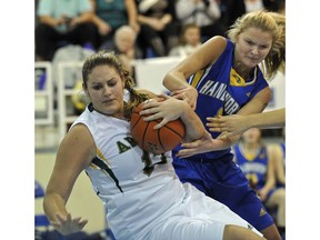 Argyle's Robyn Aulin-Haynes (left) continues her hoops career at Capilano. (PNG file photo)