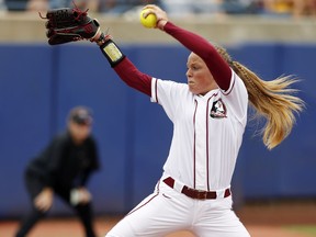 Left-handed hurler Meghan King was dominant at Florida State this past NCAA season. The Parkland, Fla., native may face Canada as the pitcher for Puerto Rico, where she has family.