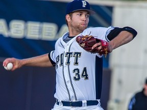Pitt Panthers pitcher T.J. Zeuch, a Toronto Blue Jays prospect, has been assigned to the Vancouver Canadians. Jeffrey Gamza/Pitt Athletics