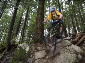 John Colebourn riding Seymour's slope.