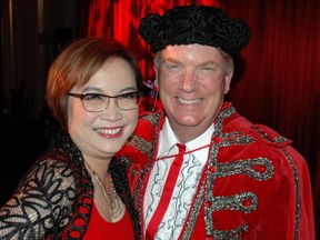 World Wine Synergy Group's Grace Li and master of ceremonies David C. Jones fronted the Chinese Canadian Dental Society of B.C.'s Spanish fiesta in support of the B.C. Cancer Agency's Oral Cancer Prevention Program.