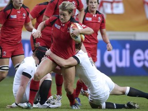 Centre Andrea Burk was a force in Canada's defeat of the USA on Tuesday in Utah.