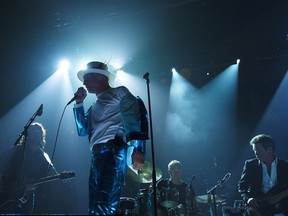 The Tragically Hip's Gord Downie on stage on Sunday night at Rogers Arena.