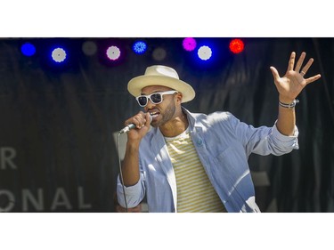 VANCOUVER, BC - JULY 2, 2016,  - Khari Wendell McClellan and the Unsung Heroes perform as thousands enjoy the music during Jazz Weekend at David Lam Park in Vancouver, BC. July 02, 2016.  (Arlen Redekop / PNG photo) (story by reporter)    [PNG Merlin Archive]