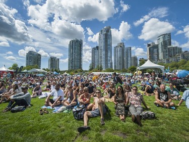 Thousands enjoy the music during Jazz Weekend at David Lam Park in Vancouver.