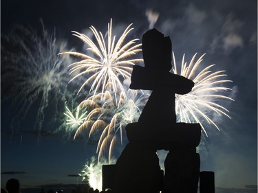 The fireworks display from Team USA Disney at the Honda Celebration of Light in Vancouver, July 30 2016.