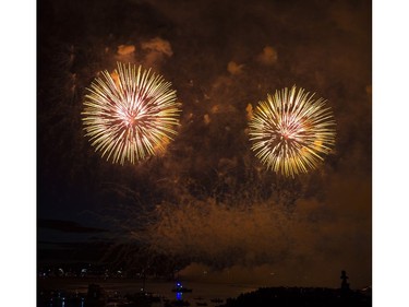 The fireworks display from Team USA Disney at the Honda Celebration of Light in Vancouver, July 30 2016.