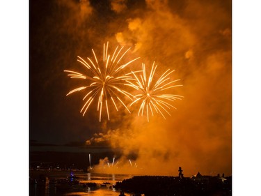 The fireworks display from Team USA Disney at the Honda Celebration of Light in Vancouver, July 30 2016.