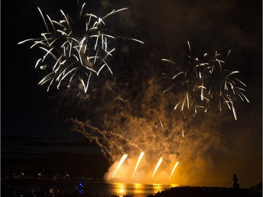 The fireworks display from Team USA Disney at the Honda Celebration of Light in Vancouver, July 30 2016.