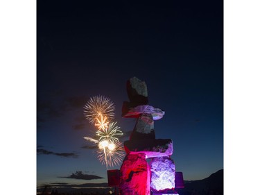 The fireworks display from Team USA Disney at the Honda Celebration of Light in Vancouver, July 30 2016.