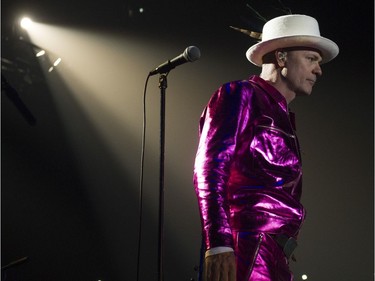 Lead singer Gord Downie on stage for the first concert of the Tragically Hip's final tour at the Save On Foods Memorial Centre in Victoria on Friday night.