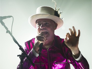 Lead singer Gord Downie on stage for the first concert of the Tragically Hip's final tour at the Save On Foods Memorial Centre in Victoria on Friday night.