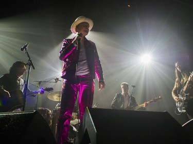 Lead singer Gord Downie on stage for the first concert of the Tragically Hip's final tour at the Save On Foods Memorial Centre in Victoria on Friday night.