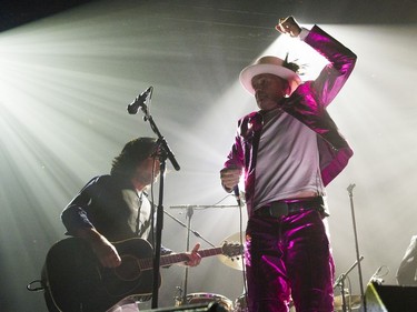 Lead singer Gord Downie on stage for the first concert of the Tragically Hip's final tour at the Save On Foods Memorial Centre in Victoria on Friday night.