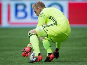 File photo: Whitecaps goalie David Ousted had a shaky outing against FC Dallas on Sunday.