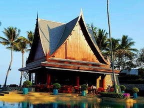 The outdoor dining pavillion at Chiva-Som International Heath Resort. Shannon Melnyk