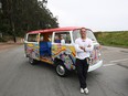 San Francisco Love Tours' co-owner Allan Graves with one of the company's three VW buses. CREDIT: Andrew McCredie/Postmedia News