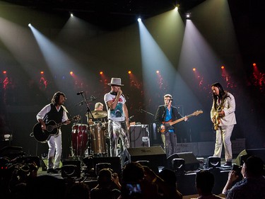 Gord Downie gives it his all at The Tragically Hip's final concert in Kingston, Ont. on Aug. 20, 2016.