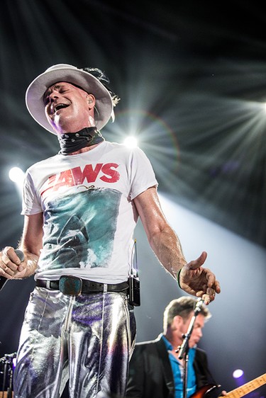 Gord Downie gives it his all at The Tragically Hip's final concert in Kingston, Ont. on Aug. 20, 2016.