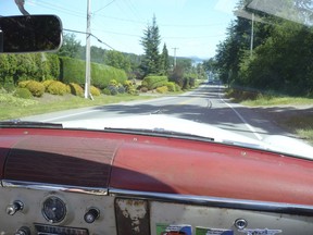 Cruising on Salt Spring Island, where people actually slow down when they see pedestrians.