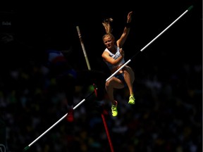 RIO DE JANEIRO, BRAZIL - AUGUST 16:  Wilma Murto of Finland competes in the Women's Pole Vault qualification on Day 11 of the Rio 2016 Olympic Games at the Olympic Stadium on August 16, 2016 in Rio de Janeiro, Brazil.