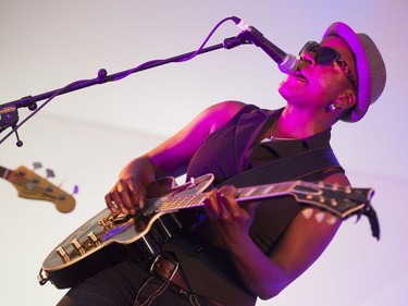 Cecile Doo-Kingue performs on the Westwood Stage at  the Burnaby Blues + Roots Festival.