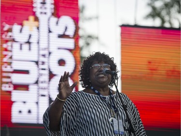 Como Mamas perform on the main stage of the Burnaby Blues + Roots Festival.