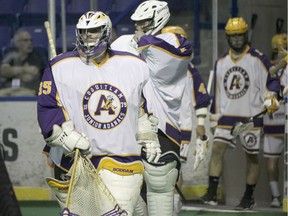 Coquitlam Adanacs goalie Christian Del Bianco made 59 stops Monday and was later honoured with the Jim McConaghy Memorial Award as the Minto Cup tournament’s most valuable player.