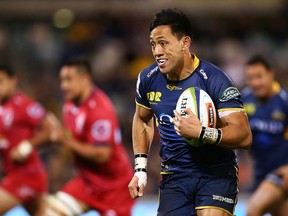 CANBERRA, AUSTRALIA - JULY 01:  Christian Lealiifano of the Brumbies runs the ball during the round 15 Super Rugby match between the Brumbies and the Reds at GIO Stadium on July 1, 2016 in Canberra, Australia.  (Photo by Mark Nolan/Getty Images)
