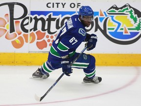 Jordan Subban skates at the 2015 NHL Young Stars tournament in Penticton.