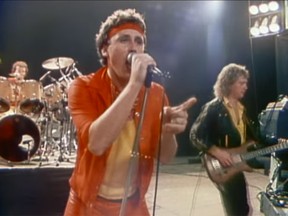 Loverboy's Mike Reno rocks the red leather pants back in the early '80s.