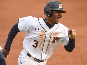 Vancouver Canadians outfielder Josh Palacios is shown playing at Auburn University in Alabama, where he hit .385 in 34 games this past NCAA season.