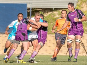 Phil Mackenzie in game action for Team San Diego in PRO Rugby North America [PNG Merlin Archive]