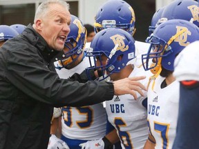 UBC head coach Blake Nill led the 2015 Thunderbirds to the Vanier Cup national title.