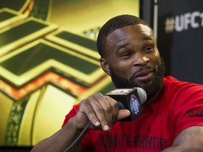 Welterweight champion Tyron Woodley in Vancouver in 2014.