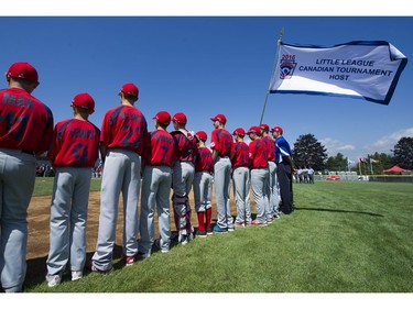 The Host team, The Hastings Community Little League, at the Opening ceremonies for the Canadian Little League Championship