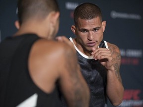 UFC fighter Anthony Pettis works out at the Hyatt Regency hotel in Vancouver on Thursday. The featherweight fighter is on the main card Saturday night against Charles Oliveira at UFC on FOX 21 at Rogers Arena.