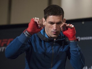 UFC welterweight Demian Maia works out at the Hyatt Regency hotel in Vancouver on Thursday. Maia takes on Carlos Condit in the headline bout of UFC on FOX 21 on Saturday at Rogers Arena.