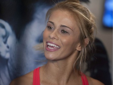 UFC fighter Paige VanZant at the Hyatt Regency hotel in Vancouver on Thursday, VanZant is on the main card of UFC on FOX 21 on Saturday at Rogers Arena, taking on Bec Rawlings in a women’s strawweight bout.