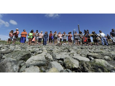 Musqueam Indian Band members gathered for a ceremony on Aug. 6. to launch a journey canoe carved from a 350-year-old cedar log.