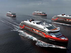 Hurtigruten is adding four brand-new polar expedition cruise ships beginning in 2018 in order to keep up with demand. Rendering/Hurtigruten.