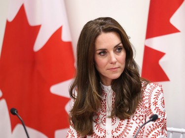 Catherine, Duchess of Cambridge smiles as she visits the Canadian Coast Guard and Vancouver First Responders Event at Kitsilano Coastguard Station on September 25, 2016 in Vancouver, Canada. Prince William, Duke of Cambridge, Catherine, Duchess of Cambridge, Prince George and Princess Charlotte are visiting Canada as part of an eight day visit to the country taking in areas such as Bella Bella, Whitehorse and Kelowna