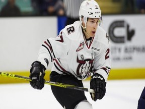 Taden Rattie in his Red Deer Rebel days. (WHL photo.)