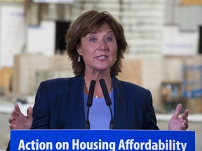 Premier Christy Clark attended the George Derby Centre in Burnaby where she met with seniors before announcing the provincial government is committing $500 million to create 2,900 affordable housing units.