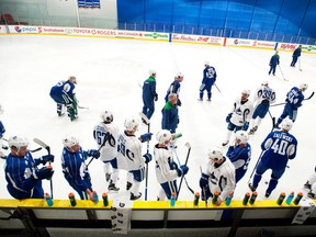 Prospective Canuck players during the annual Whistler training camp.