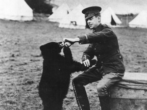 Lt. Harry Colebourn with Winnie the bear in 1914, the inspiration for A.A. Milne's Winnie-the-Pooh stories. Former conservation officer Bryce Casavant irked the B.C. government when he compared himself to Colebourn after he saved two bear cubs from being destroyed last year.