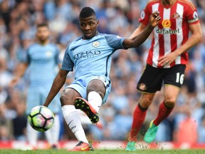 Manchester City striker Kelechi Iheanacho in action against Sunderland at the Etihad Stadium in Manchester, England, last month. Iheanacho, who had one of the best scoring rates per minute in Europe last season, is still only 19 years old.