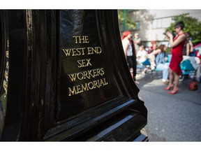 A memorial dedicated to prostitutes in the West End of Vancouver was dedicated Sept. 16. (BEN NELMS/POSTMEDIA NEWS FILES)